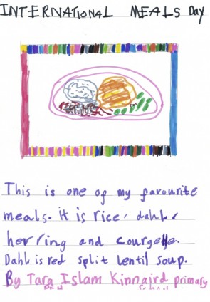 2017 – My favourite meal from a P1 pupil in Scotland